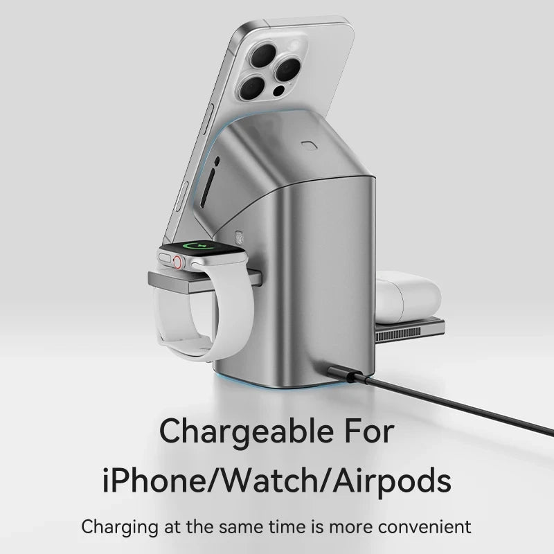 Qi2 Magnetic Wireless Charger Fast Charger 3-in-1 Intelligent Fast